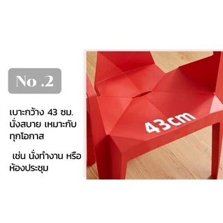 DUDEE เก้าอี้พลาสติกสไตล์โมเดิร์น รุ่นเรขาคณิต หลายหลายสีสัน รองรับน้ำหนักได้ดี