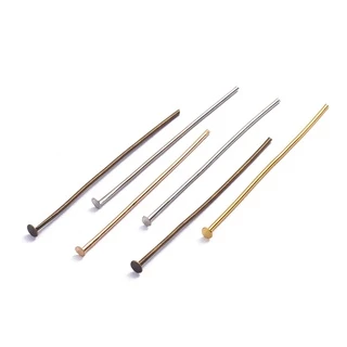 200pcs 16-45mm Flat Head Pins Gold/Silver/Copper/Rhodium Headpins For Jewelry Findings Making DIY Supplies
