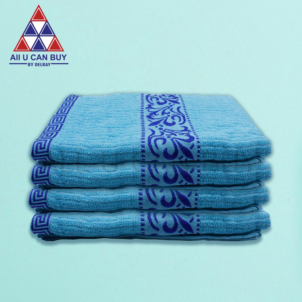 ALL U CAN BUY ผ้าขนหนู ผ้าเช็ดตัวคุณภาพ ซับน้ำ สีชมพู-สีฟ้า