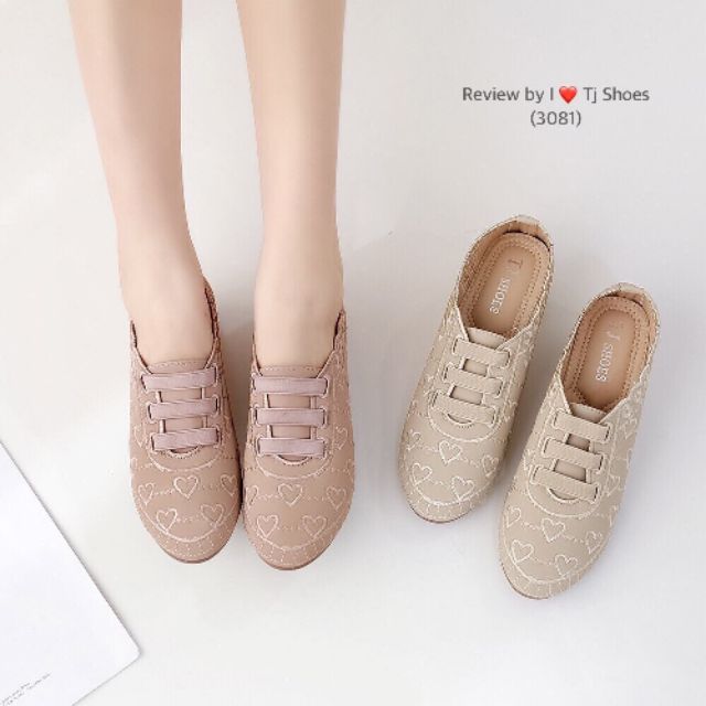 💖รองเท้าผ้าใบเสริมส้น💖3081
