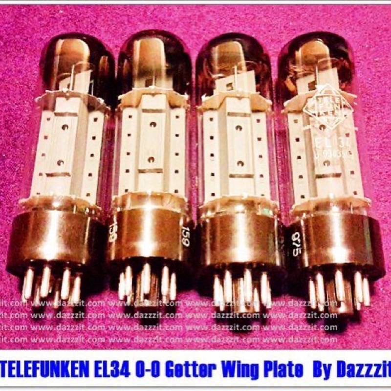 TELEFUNKEN EL34 Winged Plates หลอด มือสอง สำหรับ เครื่องเสียง แอมป์หลอด ปรีแอมป์