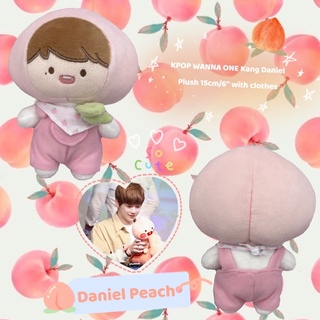 ตุ๊กตาแดเนียลพีช 15cm WANNA ONE พร้อมชุดเอี๊ยมและผ้าพันคอ น่ารัก (KPOP WANNA ONE Kang Daniel Plush 15cm/6" with Clothes)