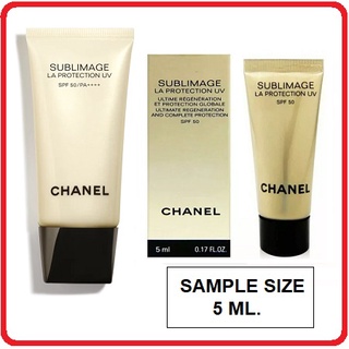 Beauty-Siam แท้ทั้งร้าน !! กันแดดขนาดทดลอง CHANEL SUBLIMAGE LA PROTECTION  UV SPF 50 PA+++ 5 ML. สคบ.ไทยค่า