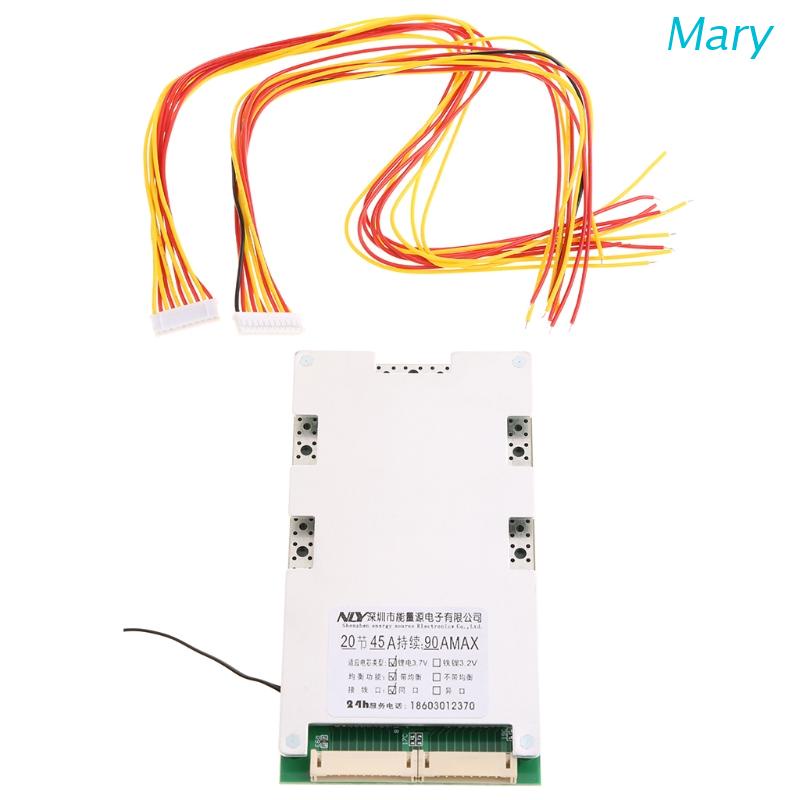 Mary 20S 72V 45A บอร์ดป้องกันแบตเตอรี่ Li-ion Cell Battery BMS PCB Equalizer Board