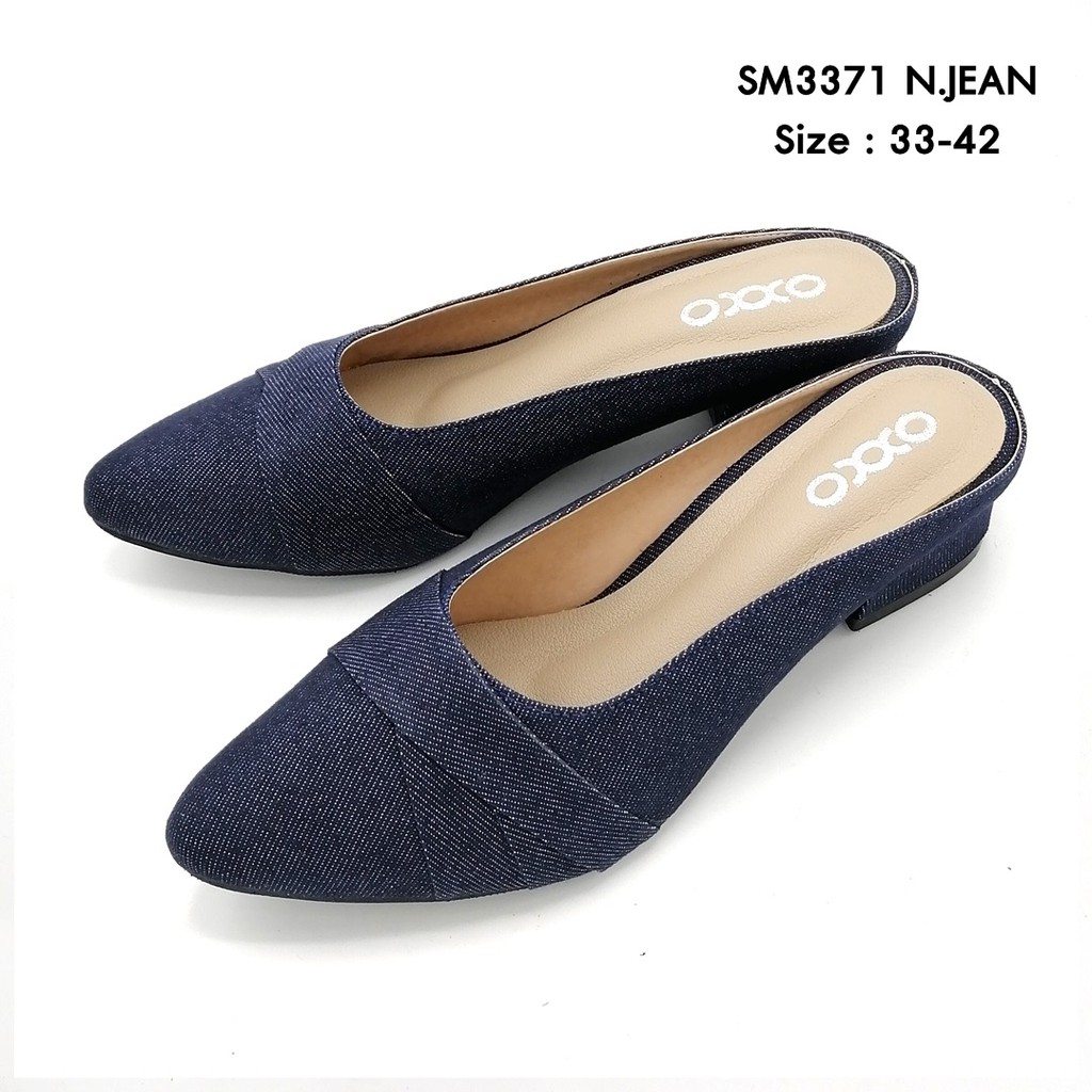 prettycomfort รองเท้าแฟชั่นหน้าสวมหัวแหลม รองเท้าไซส์ใหญ่ รุ่น SM3371