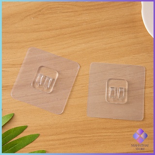 ตะขอแขวนชั้นวาง ตะขอกาวเขี้ยวงู  แบบใส  Adhesive hook