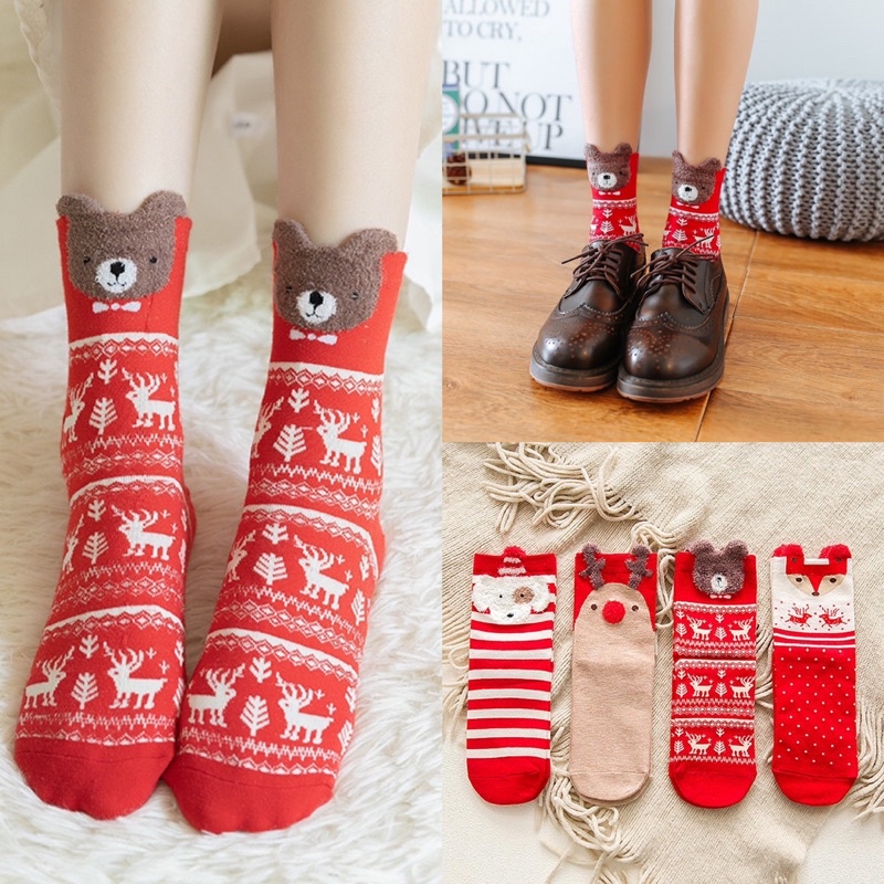 [Mimmuffin] ถุงเท้าคริสต์มาส คริสมาสตร์ christmas scock