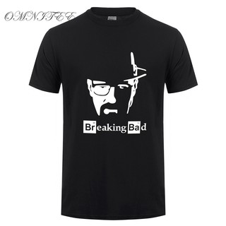 แพงกว่า แต่ดีกว่าเสื้อ Breaking Bad Heisenberg Walter แขนสั้น สีขาว ดำ BK3oS-5XL