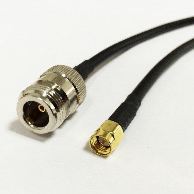 1PC ใหม่ SMA ชายปลั๊ก N หญิงแจ็คเชื่อมต่อ RG58 สาย Pigtail 1 M/2 M บริการที่กําหนดเอง