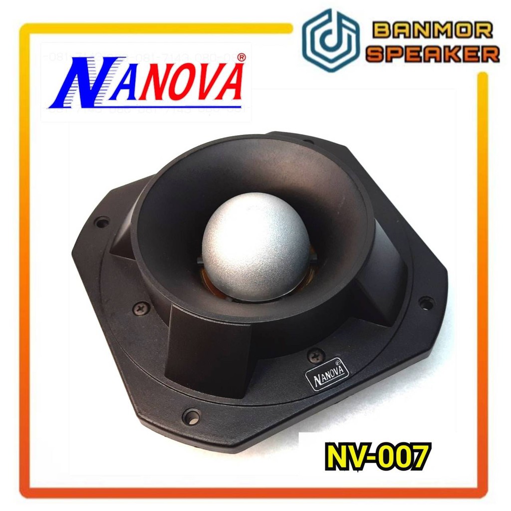 เสียงแหลมหัวจรวดนาโนว่า Nanova NV-007 แม่เหล็ก 6" หน้ากากพลาสติก NV007