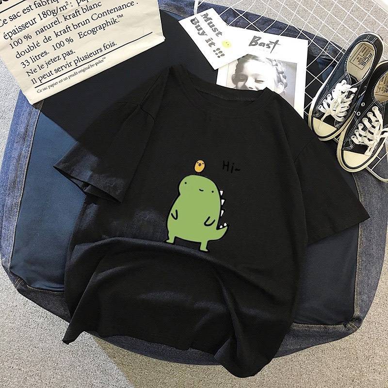 🔥 พร้อมส่ง ✨ เสื้อยืด คอกลม แขนสั้น ผ้าลื่นและนิ่ม ลายการ์ตูนน่ารัก 🐇 สวมใส่สบาย 🌼 #9025 - รูปที่ 5