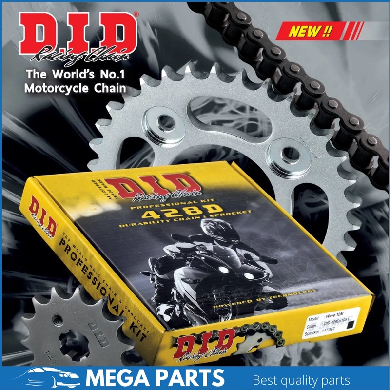 ชุดโซ่และสเตอร์ DID 428 Dream100 Wave100 S,X,Z Wave125 R,S,X, Wave110i Dream110i Msx125 Wave125i CBR150 M-SLAZ R15
