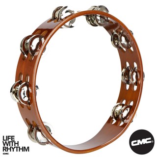 CMC® แทมโบรีน 10 นิ้ว วัสดุไม้ สีน้ำตาล รุ่น CM911 (แทมมารีน, แทมบูรีน, Wooden Tambourine)