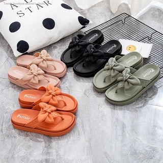 HA Shop รองเท้าแตะแบบหนีบมีโบว์ รองเท้าผู้หญิง พื้นนิ่มใส่สบาย ไม่กัดเท้า มีให้เลือกหลากสี พร้อมส่ง