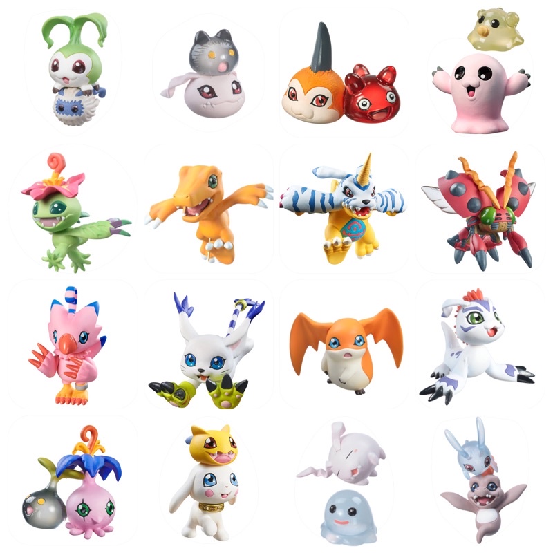 Digimon Adventure DigiColle! DATA1 & 2 (Set of 16) อากูมอน กาบูมอน ปิโยมอน ฟิกเกอร์แท้ โมเดล ดิจิมอน