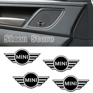 สติ๊กเกอร์สัญลักษณ์ติดรถยนต์ 4 ชิ้นสําหรับ Mini Cooper R56 R50 F56 R52 Jcw R53 R55