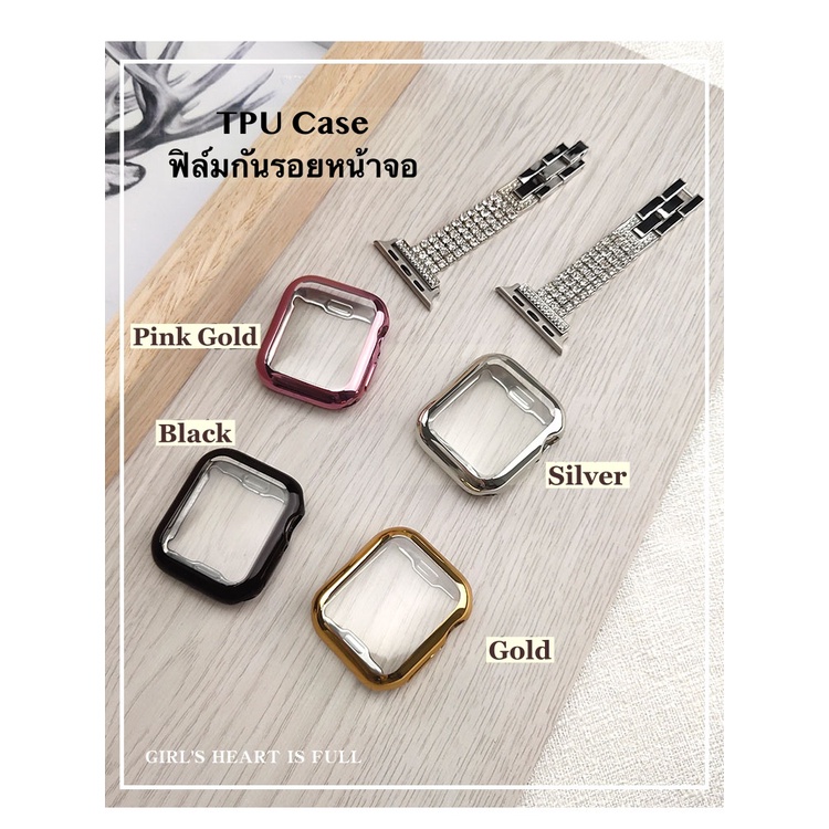 พร้อมส่งจาก 🇹🇭🇹🇭🇹🇭 เคส TPU แบบนิ่มคลุมจอ + กันรอยหน้าจอ ใช้ได้กับ Smart Watch 7 SE,6,5,4,3,2,1 ทัชกรีนได้ค่ะ
