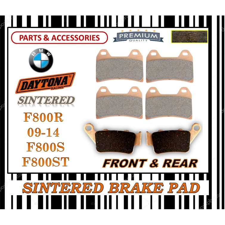 BMW F800R 09-14 F800ST 06-12 ผ้าเบรคชุด FR0NT & ด้านหลังรวมทุกอย่างยาว LIFE DAYTONA
