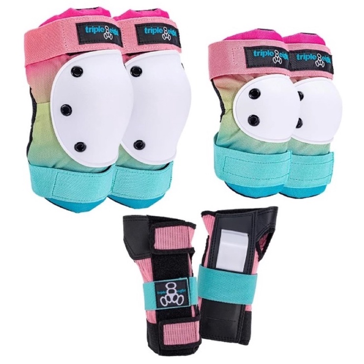 TRIPLE 8 Tri Pack Pad Set ชุดสนับสี Shaved Ice Size M สำหรับ Surfskate Roller Skate In-line Skate