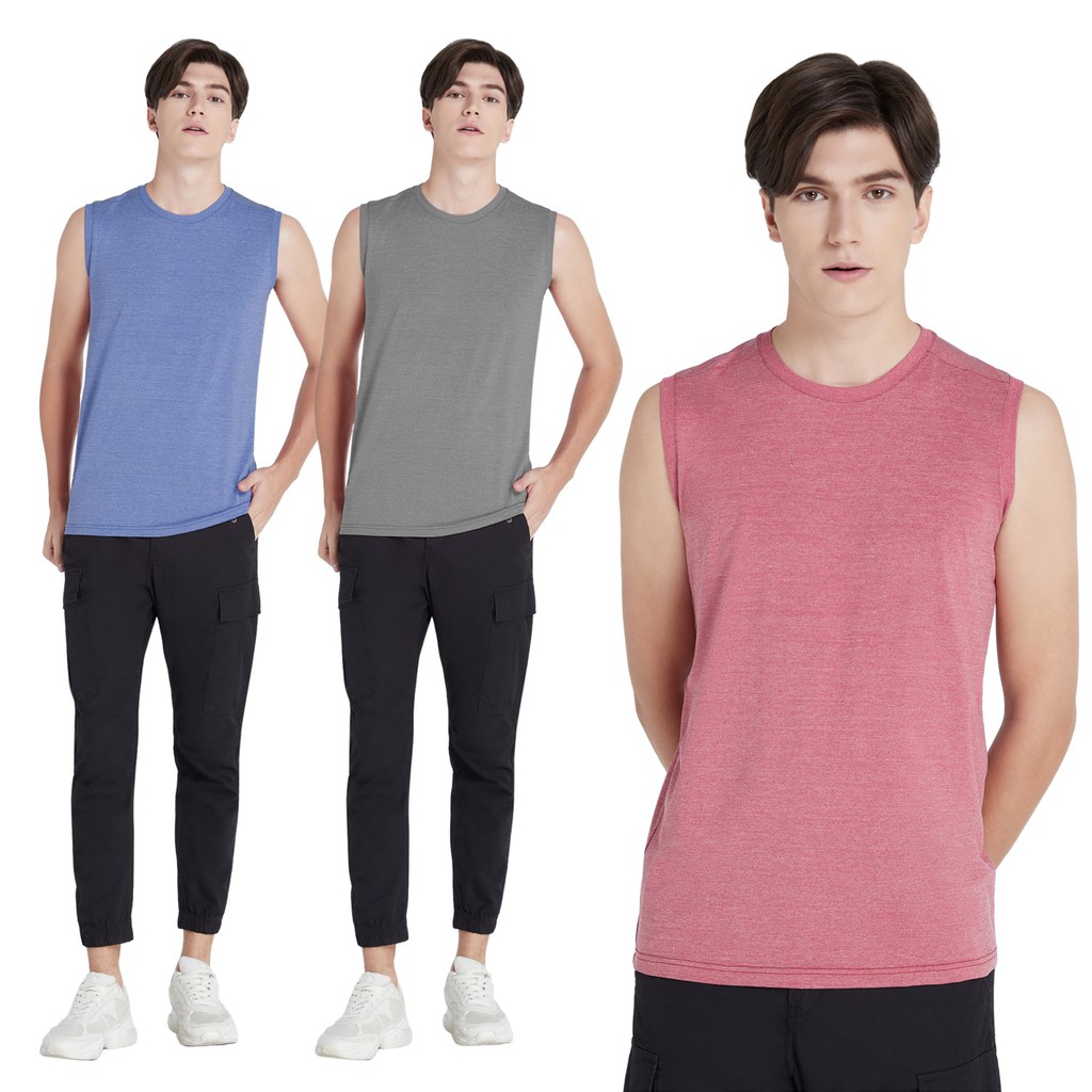 Sanremo Extra Dry เสื้อยืด คอกลม แขนกุด นุ่มเบา เย็นสบาย ยืดหยุ่นสูง ระบายอากาศเยี่ยม เสื้อกีฬา NIS-SRCP02