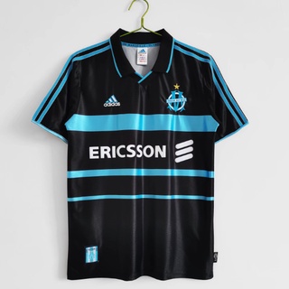 เสื้อกีฬาแขนสั้น ลายทีมฟุตบอล Marseille 1999 00 season แนวเรโทร ไซซ์ S-XXL AAA