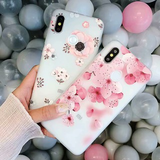 Xiaomi Redmi Note 7 5A 6 4X Mi 8 A2 A1 9 Plum Flower Birds 3D Relief Slim Thin Soft TPU Protective Case Cover