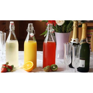 Bormioli ขวดแก้วใส ขวดน้ำผลไม้ มี 2 ขนาด ขวด Breakfast Juice Bottle