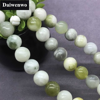 Flower Jade Beads ดอกไม้หยกลูกปัดหินรอบ 4-12 มิลลิเมตรพลอยหลวม Spacer เครื่องประดับ DIY ขายส่ง