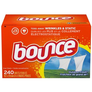 แผ่นอบผ้า Bounce Fabric Softener Sheets, Outdoor Fresh ขนาดกล่องละ 240 ชิ้น  สินค้านำเข้า USA แท้