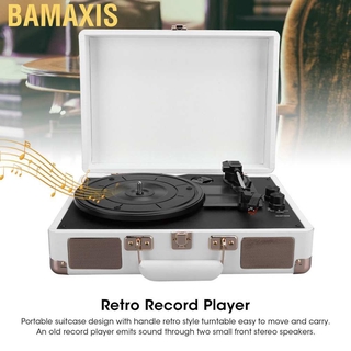 Bamaxis 100 240 V Bluetooth 5 . 0 เครื่องเล่นแผ่นเสียงไวนิลแบบพกพา 33 / 45 78 Rpm