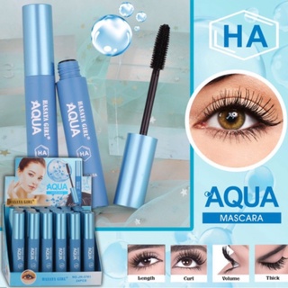 NO.JH-3761 HASAYA GIRL MASCARA AQUA 💜🤎🖤มาสคาร่า ขนตาสะพรึง ปัดแล้วไม้โปีะ ไม่หลุดไม่แพนด้า กันน้ำกันเหงื่อ ขนาด 14ML💜🤎🖤