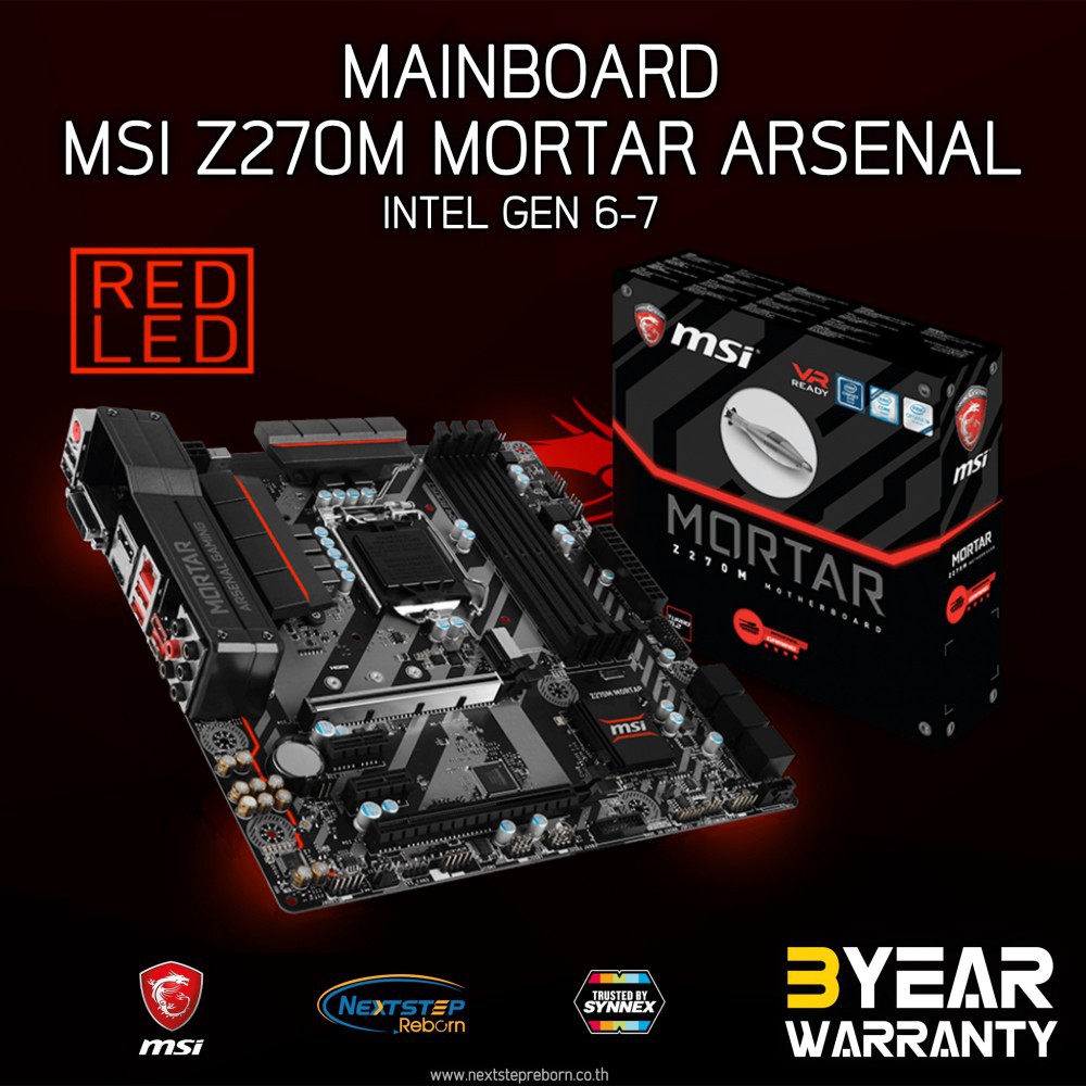 Mainboard MSI Z270M Mortar Arsenal Gaming Support Intel Gen 67 Socket
