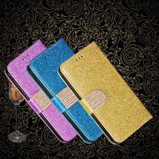 เคสกระเป๋าสตางค์หนัง pu มีกลิตเตอร์ตั้งได้สําหรับ Vivo Y12 Y15 Y17 Y33s Y33T Y31 Y51 Y53 Y53i Y55 Y55s Y65 Y66 Y67