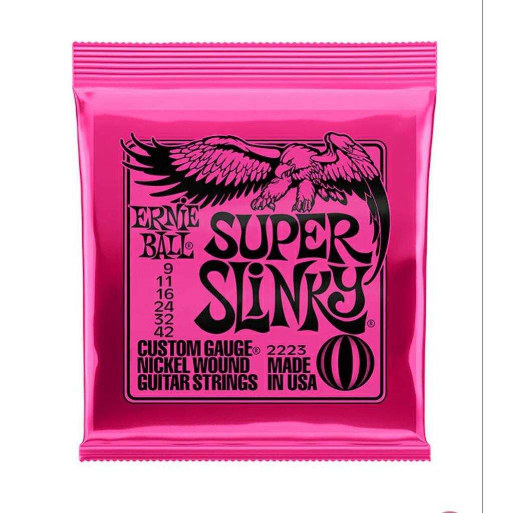 ERNIE BALL สายกีตาร์ไฟฟ้า เบอร์ 9 SUPER SLINKY     ERNIE BALL® สายกีตาร์ไฟฟ้า เบอร์ 10 รุ่น Regular 
