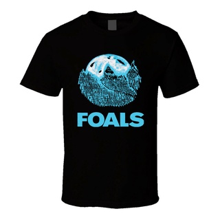 เสื้อยืดสีขาวเสื้อยืด พิมพ์ลายโลโก้ FOALS moon blue สําหรับผู้ชาย ส่งฟรี 2S-4XL