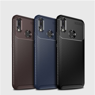 Huawei Nova 3 3i 3e Y9 Y7 2019 Y5 Prime Y6 2018 Enjoy 9 Plus เกราะป้องกันต่อต้านการโยนคาร์บอนไฟเบอร์เคสโทรศัพท์ TPU อ่อน