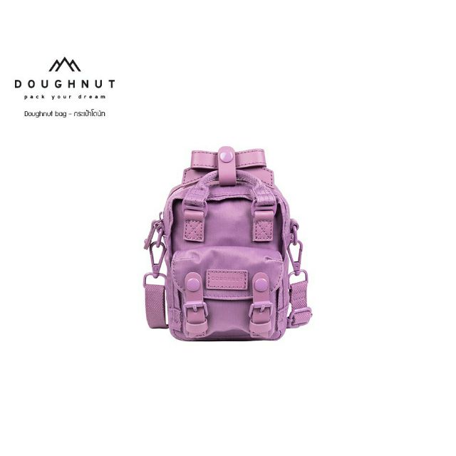 DOUGHNUT BAG X Fo Fellow : MACAROON TINY RIBBON : PURPLE TULIP : กระเป๋าสะพายข้าง (รหัสสินค้า 06537)