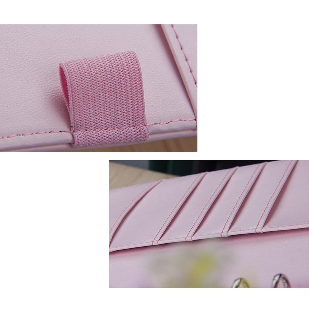 Jsjjingp ปกโน๊ตบุ๊ค Journal อุปกรณ์การเรียนแหวน Binder แฟ้มโฟลเดอร์ PU หนัง Planner Book Notepad Cover - รูปที่ 3