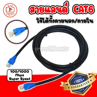 สายแลน Out Door cat6 ความเร็ว 100/1000 มีฉนวนหุ้ม 2 ชั้น สำหรับภายนอก/ภายในอาคารเชื่อมต่อระบบเครือข่ายแบบสาย LAN