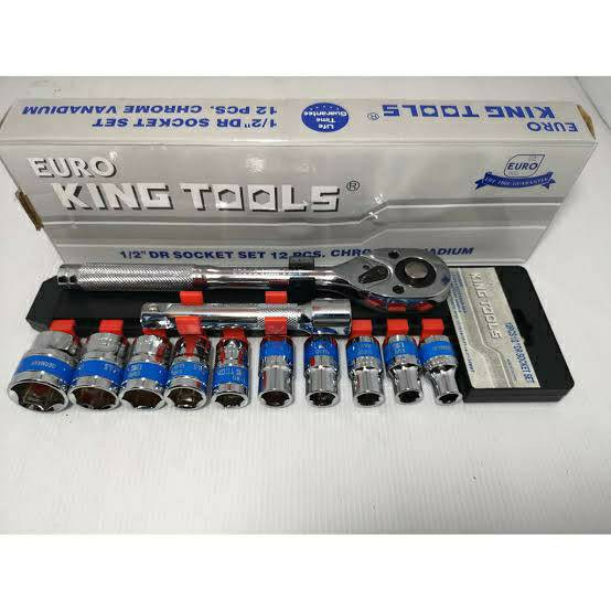 เครื่องมือช่าง Euro king tool DR SOCKET SET 12 PCS เครื่องมือช่าง Euro king tool