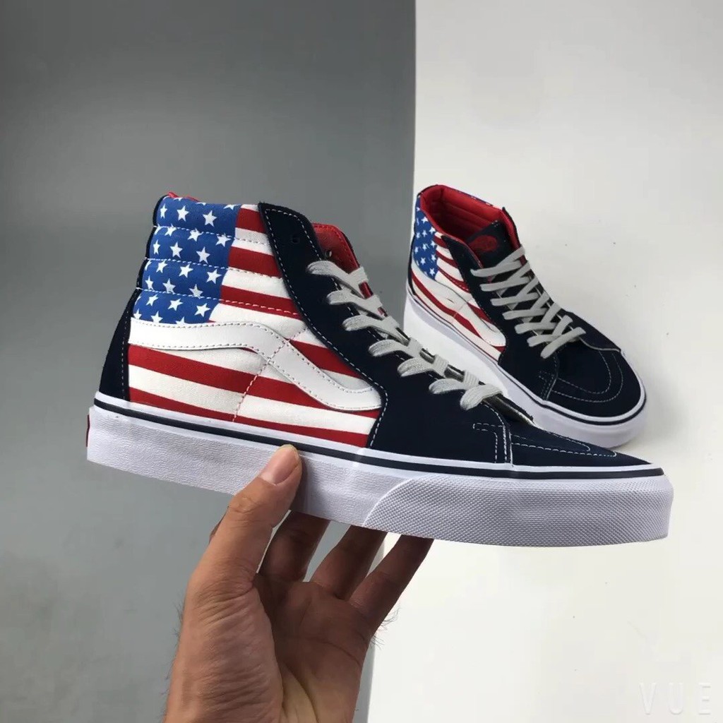 american flag vans high top