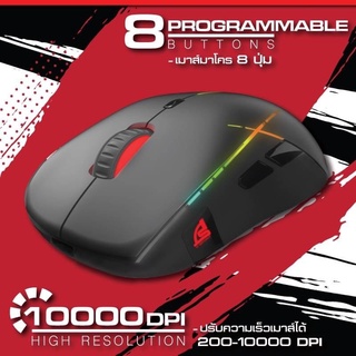 SIGNO E-Sport WARROX Wireless Macro Gaming Mouse รุ่น WG-901 (Black) (เกมส์มิ่ง เมาส์)