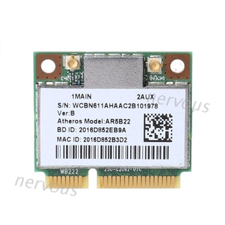 Ner Ar9462 Ar5B22 Wb222 Half Mini Pcie 300 Mbps การ์ดอินเตอร์เน็ตไร้สายบลูทูธ 4 . 0 Wlan Wifi