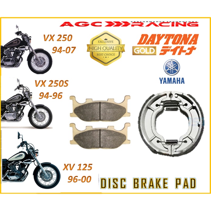 ผ้าเบรคหลัง YAMAHA VIRAGO XV 125 VIRAGO XV 250 GOLD QUALITY CHOPPER