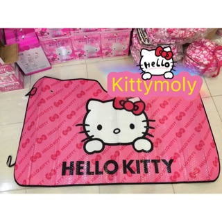 บังแดดรถยนต์แบบฟรอย์#ใหญ่คลุมได้ทั้งกระจกหน้า-หลัง#กันร้อน#hellokitty #sanrio