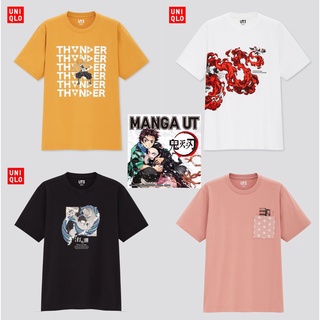 Uniqlo เสื้อยืดแขนสั้น พิมพ์ลายมังงะ (UT) สําหรับผู้ชาย และผู้หญิง (Demon Slayer)431956