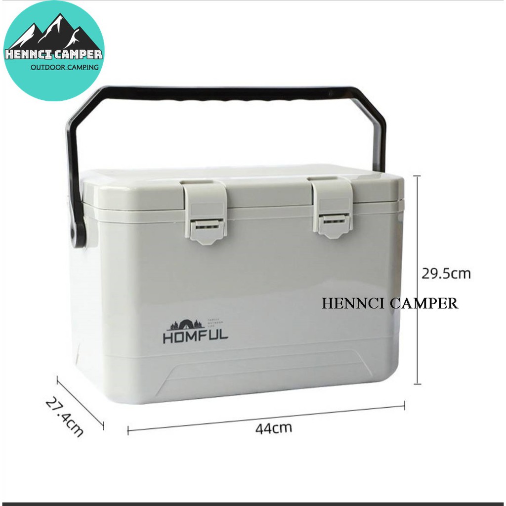 ❌สินค้าพร้อมส่ง ❌#กระติกน้ำแข็ง ถังแช่น้ำแข็งยี่ห้อHOMFUL กระติกน้ำปิกนิค* Cooler Box Premium#Henncicamper