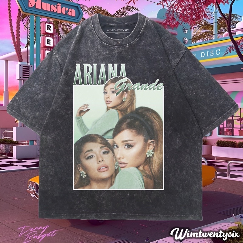 ARIANA GRANDE WASHING VINTAGE TEE (เสื้อยืดโอเวอร์ไซส์)