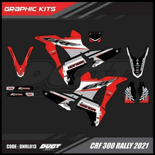 สติ๊กเกอร์วิบาก Honda CRF 300 Rally ทั้งคัน Graphic kit สติ๊กเกอร์เคลือบเงา สุดคุ้ม