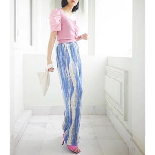 blue pleat pants ฮิตที่สุดกางเกงพลีทรุ่นนี้ freesize จ้า